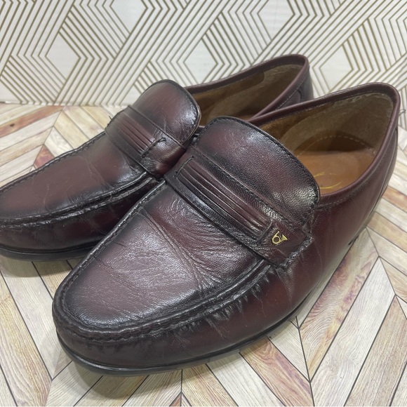 French‎ Shriner Shoes. Burgundy Size 8 1/2 W sb - Picture 8 of 9